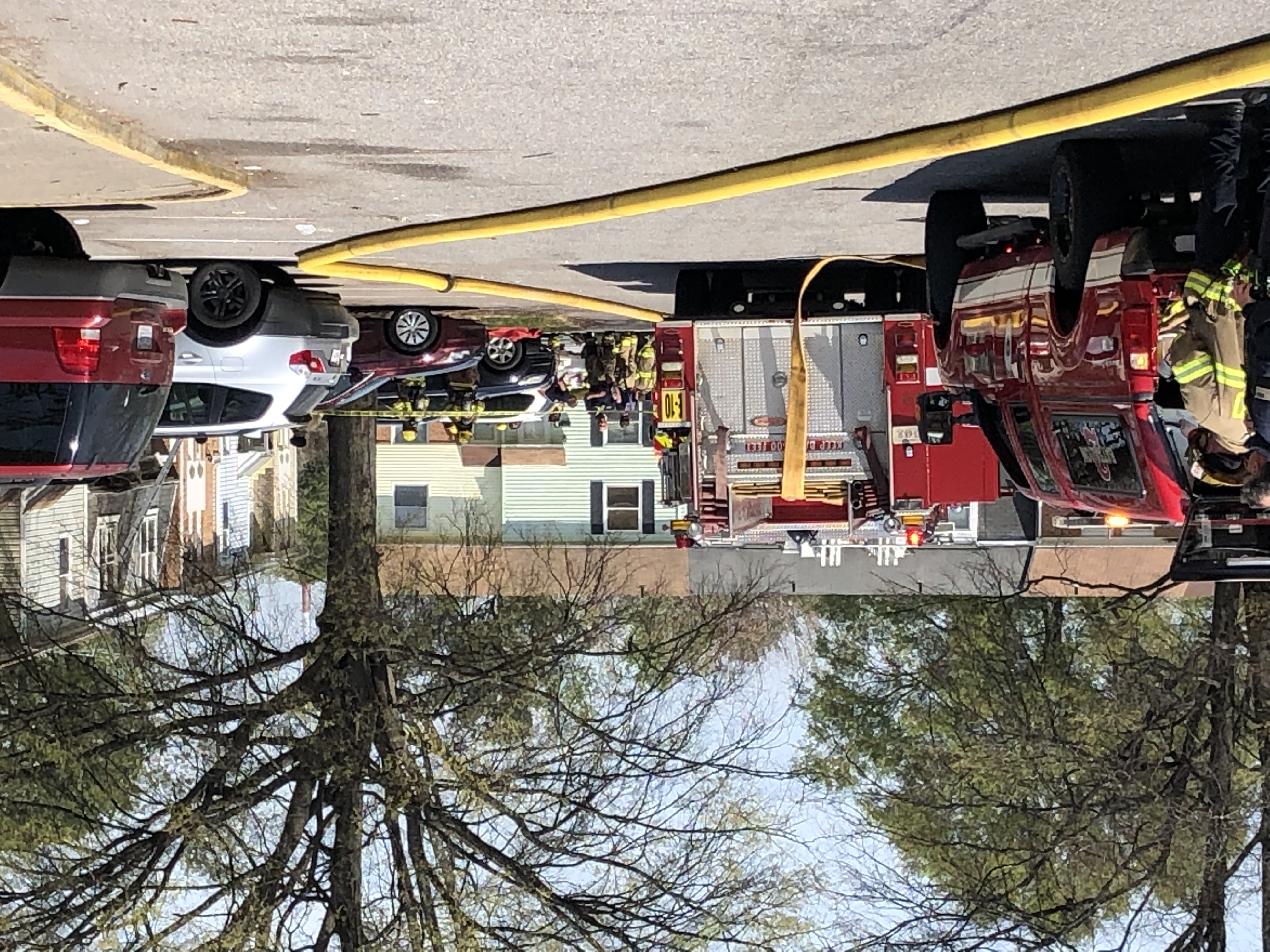 Seven children taken to hospital after Portsmouth townhome fire