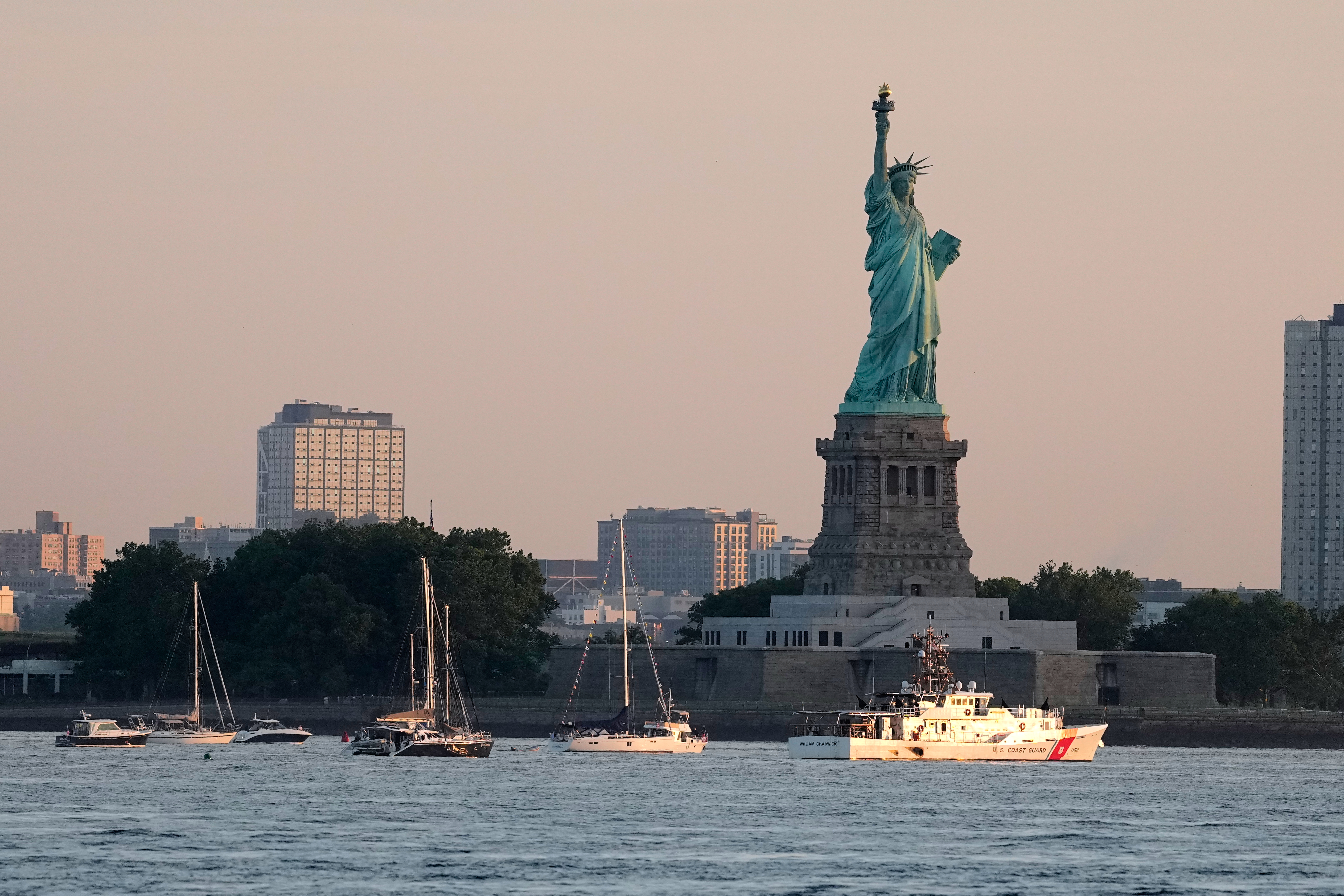 The Statue of Liberty.