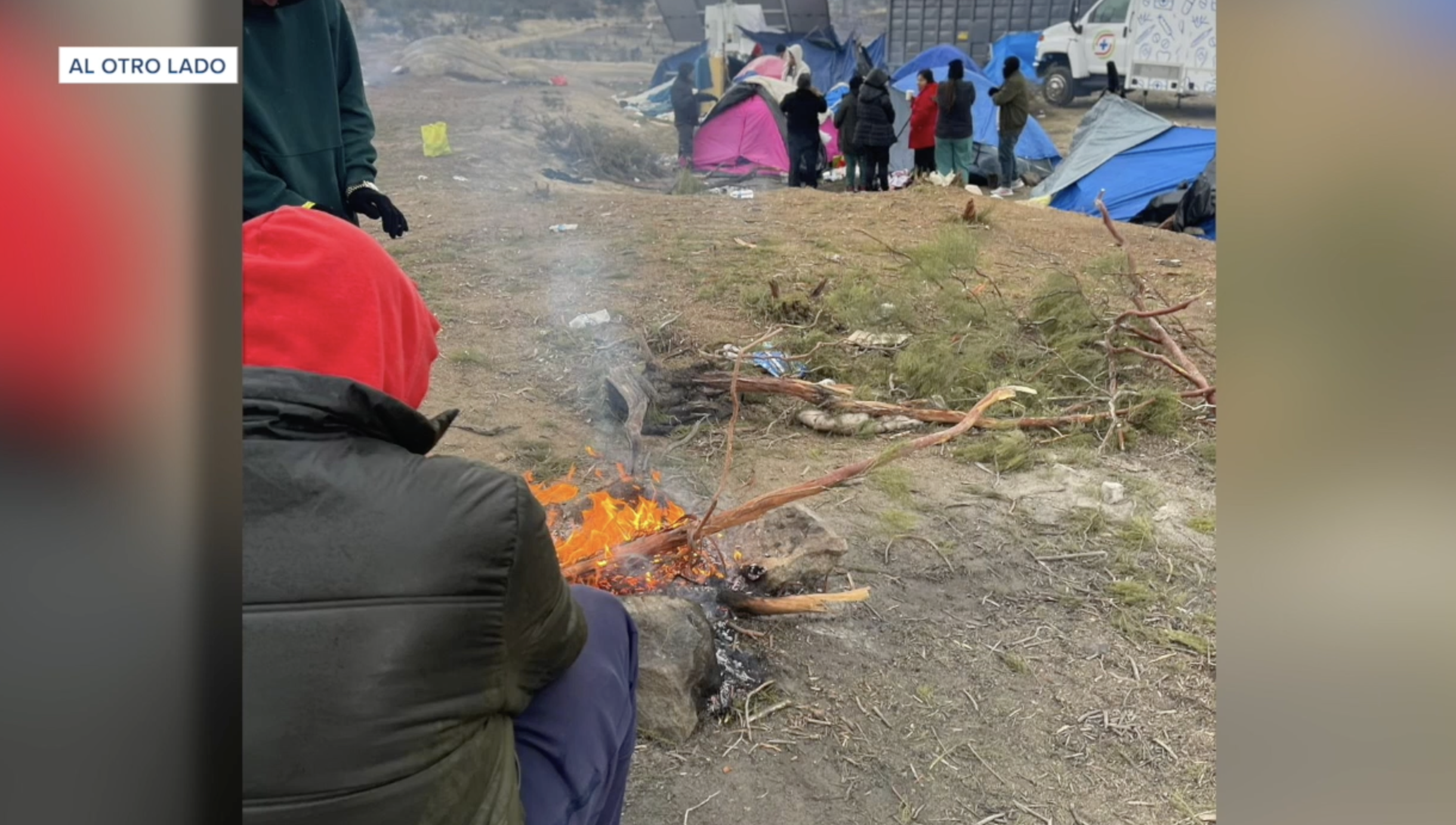 Migrants at Jacumba border in freezing temperatures