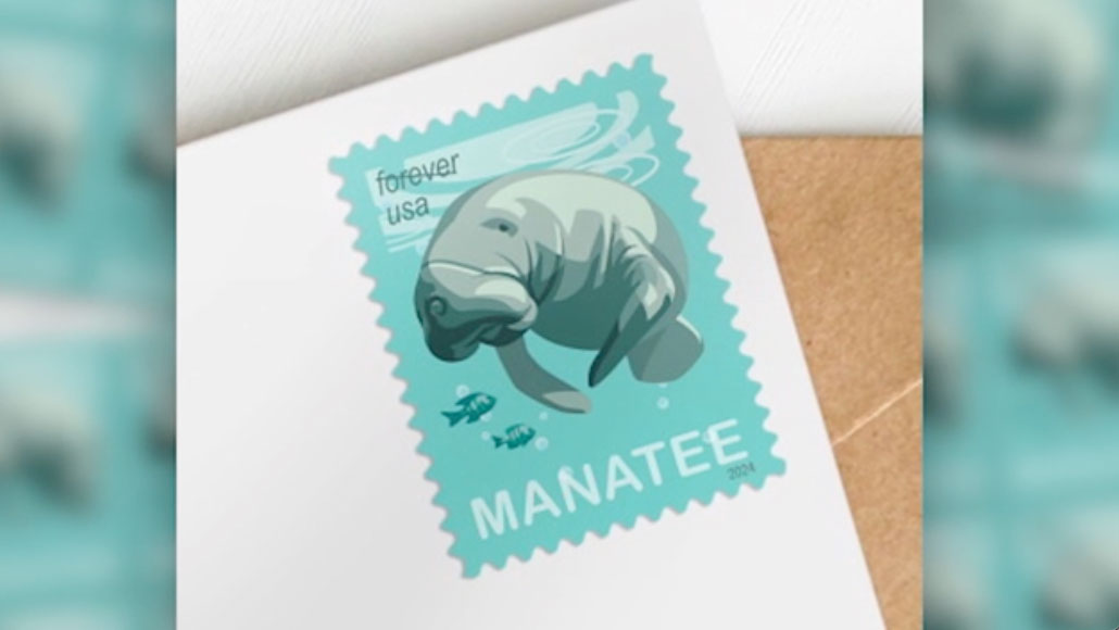 Manatee stamp