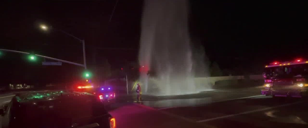 Fire hydrant crash at Buena Vista Road and Panama Lane
