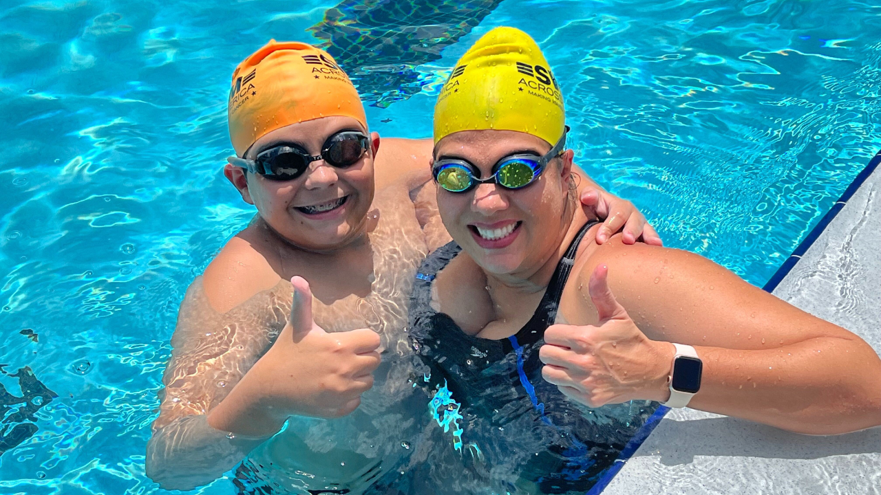 Michelle and Wyatt, Swim Across America