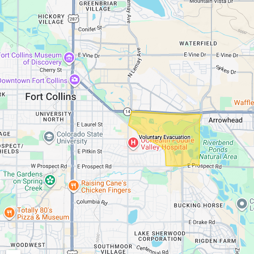 Fort Collins brush fire prompts voluntary evacuations