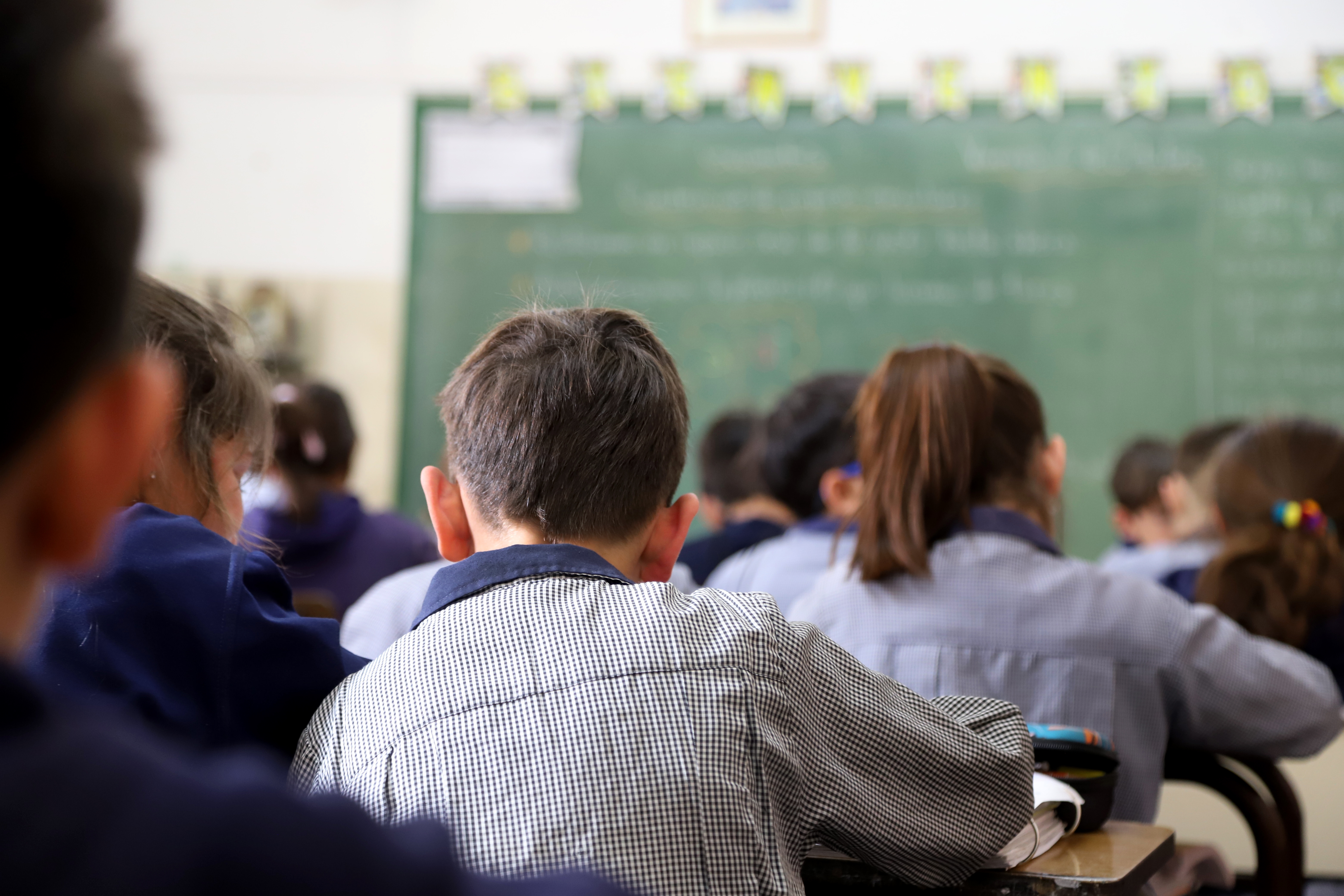 Primary,School,With,Children,Studying.students,In,Class,Copying,Text,From