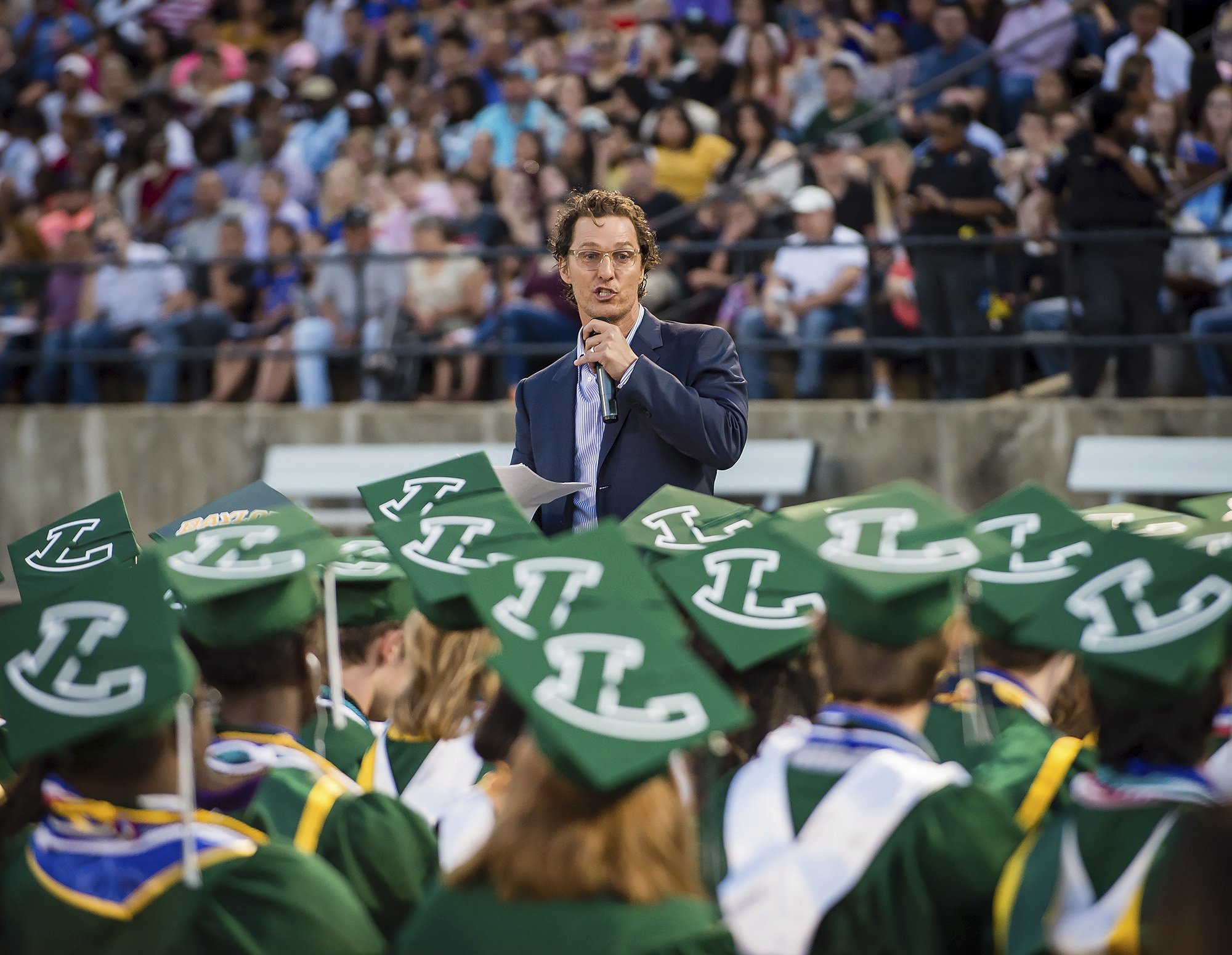 Matthew McConaughey Longview Graduation