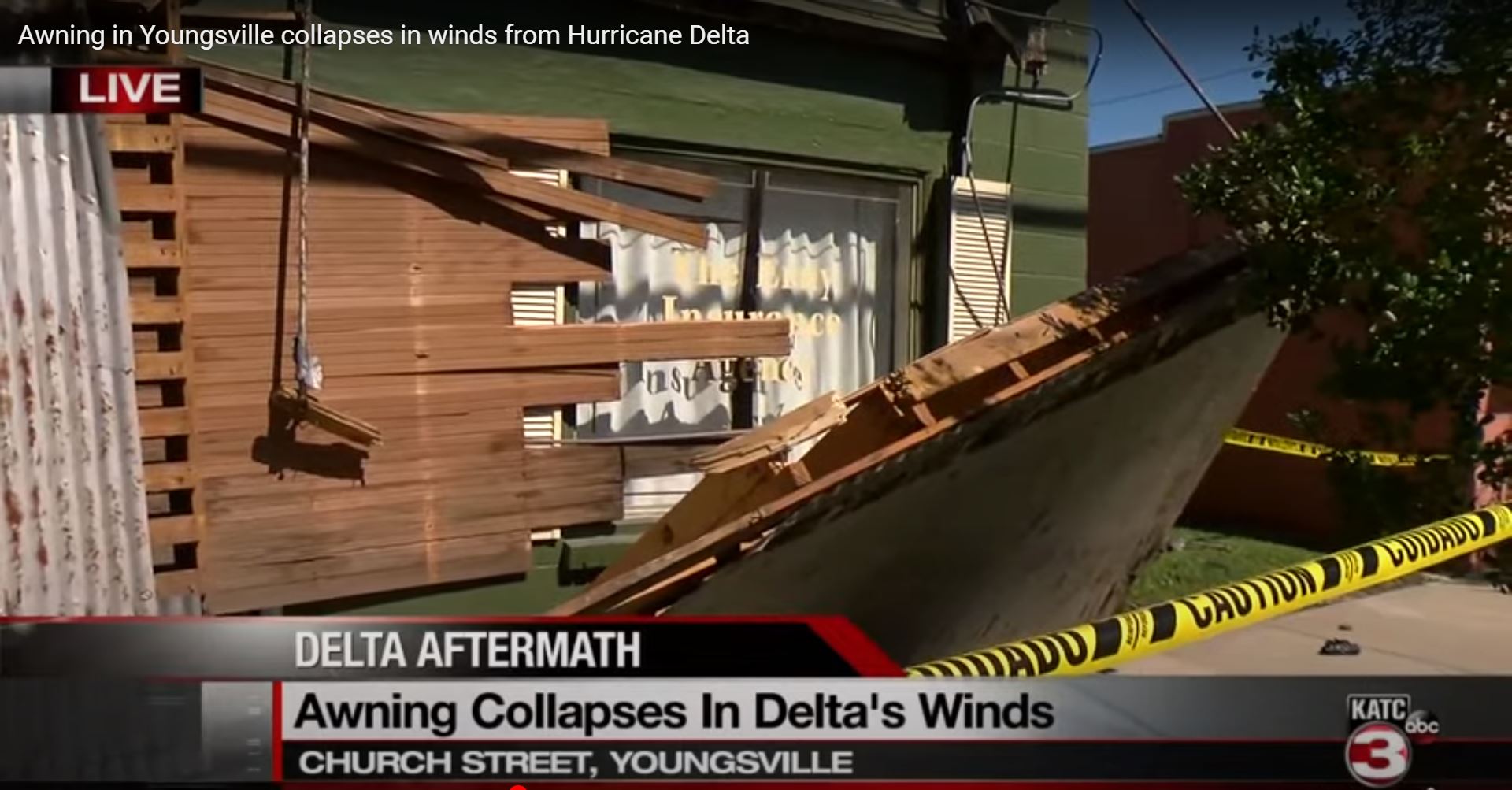 Awning collapses in Youngsville.JPG