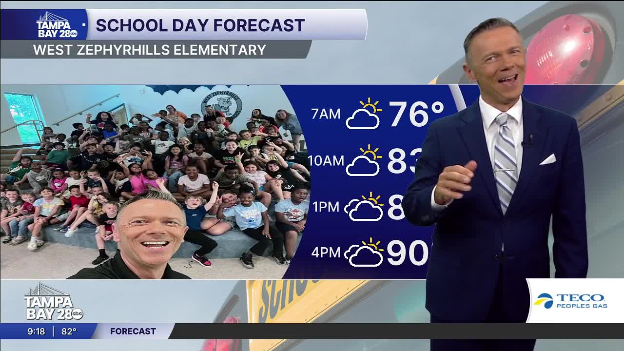 Meteorologist Greg Dee visits West Zephyrhills Elementary School