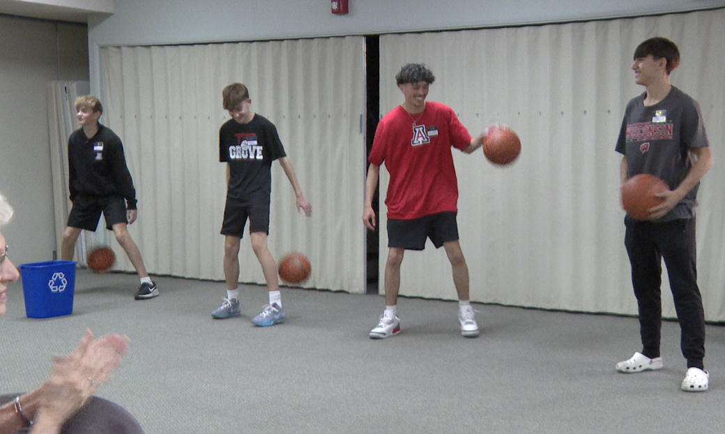 Walden Grove HS basketball at Green Valley memory cafe 