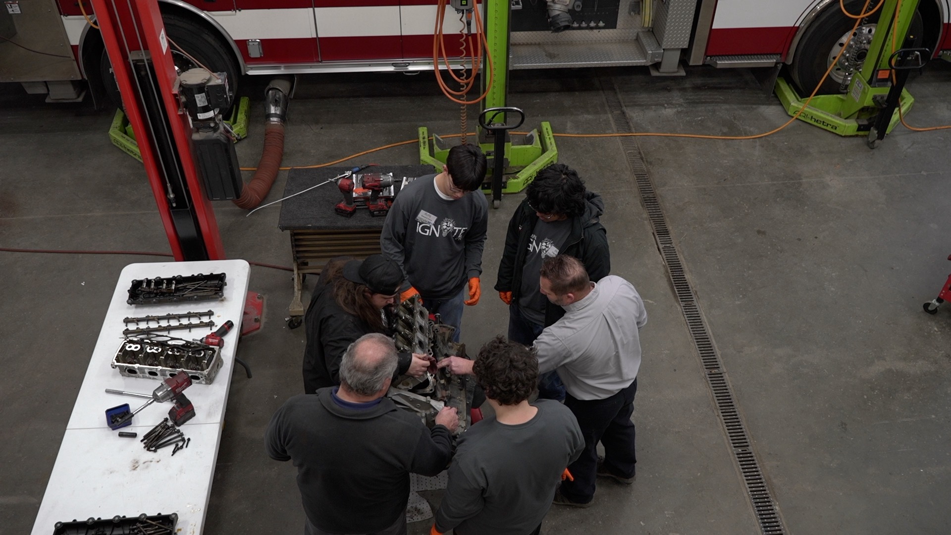 Nampa high school students work in fleet services