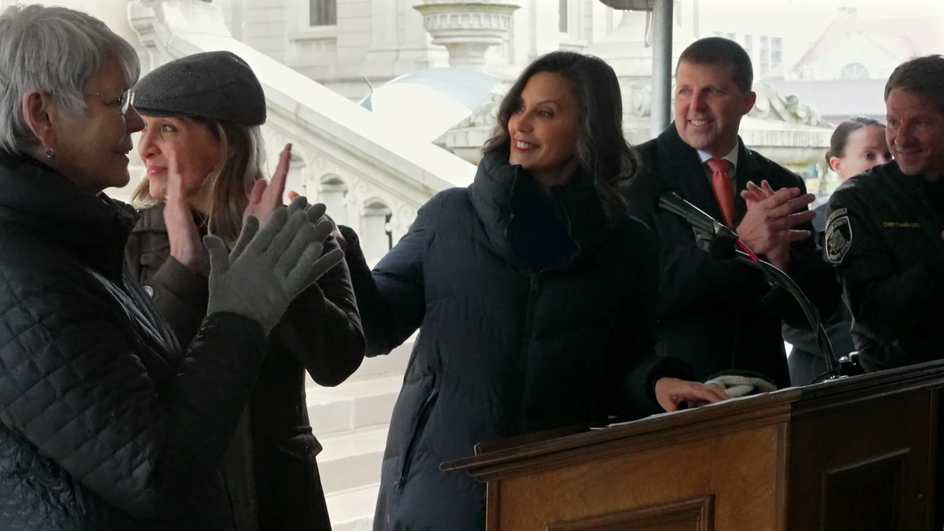  Governor Gretchen Whitmer pardoned turkeys named Faygo and Vernors at the annual ceremony, encouraging community giving during Thanksgiving.