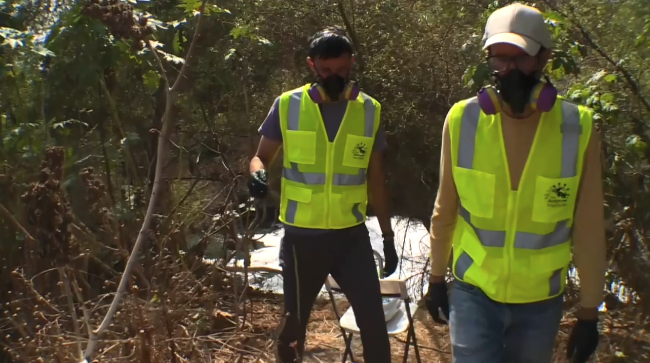 researchers at tijuana river sewage site
