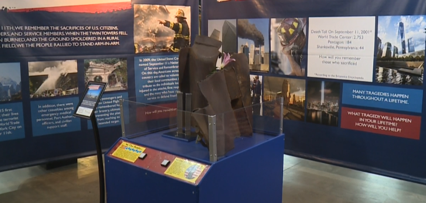 World Trade Center beam at Silversides Museum