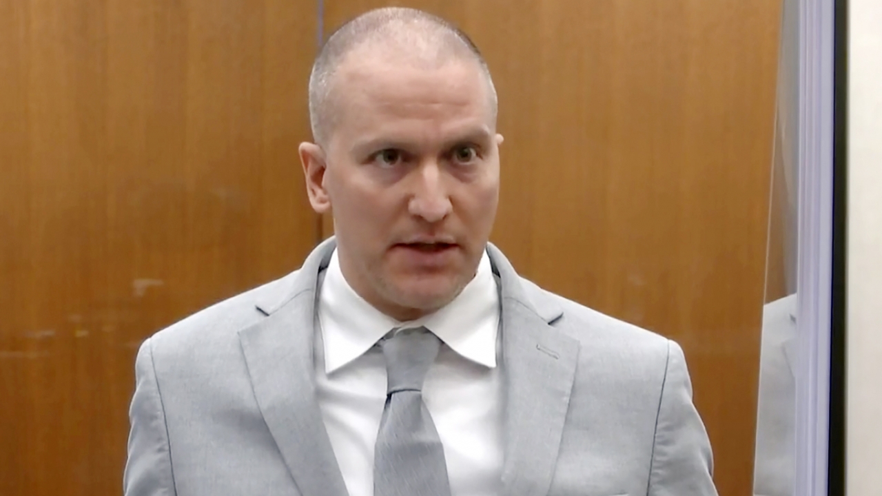 Former Minneapolis police Officer Derek Chauvin addresses the court