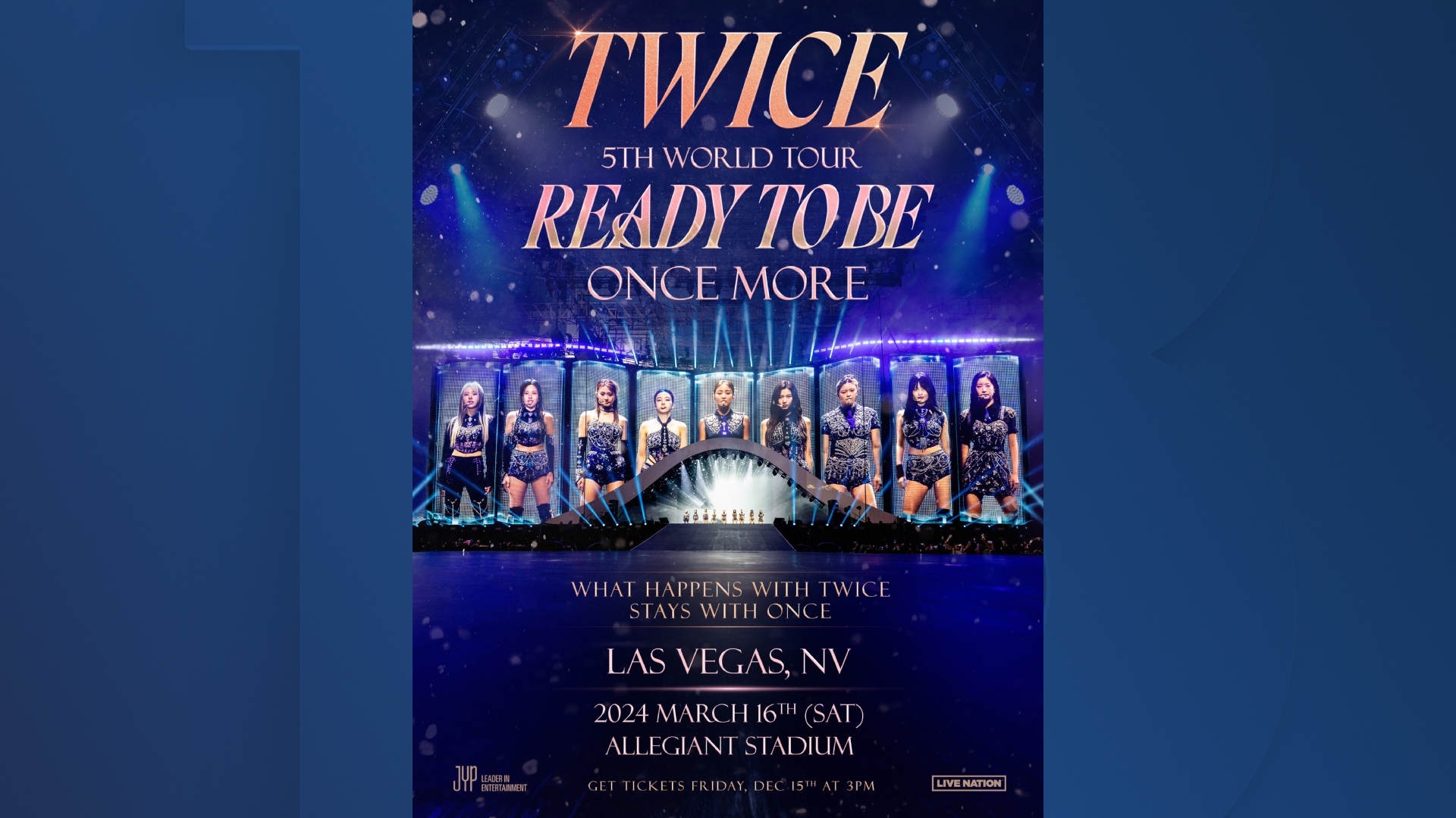 TWICE Allegiant Stadium poster