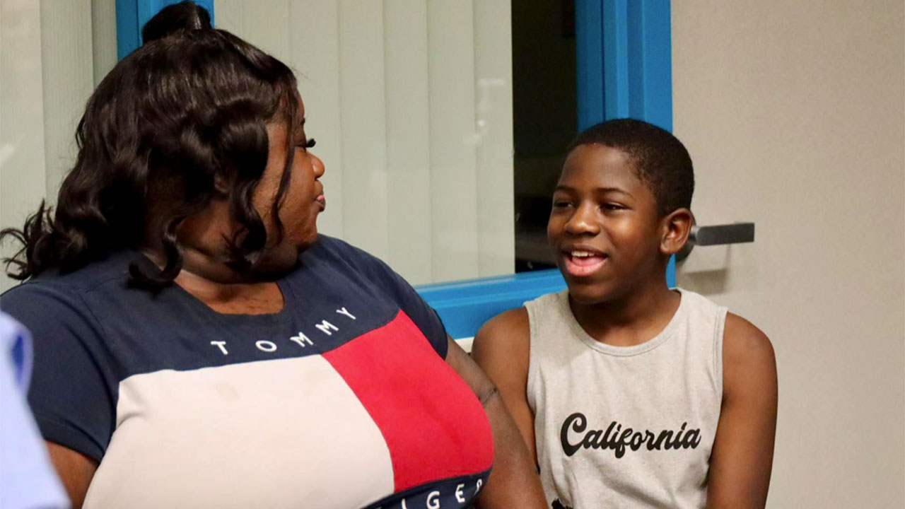 Jarrell "JJ "Wilson and his mother 