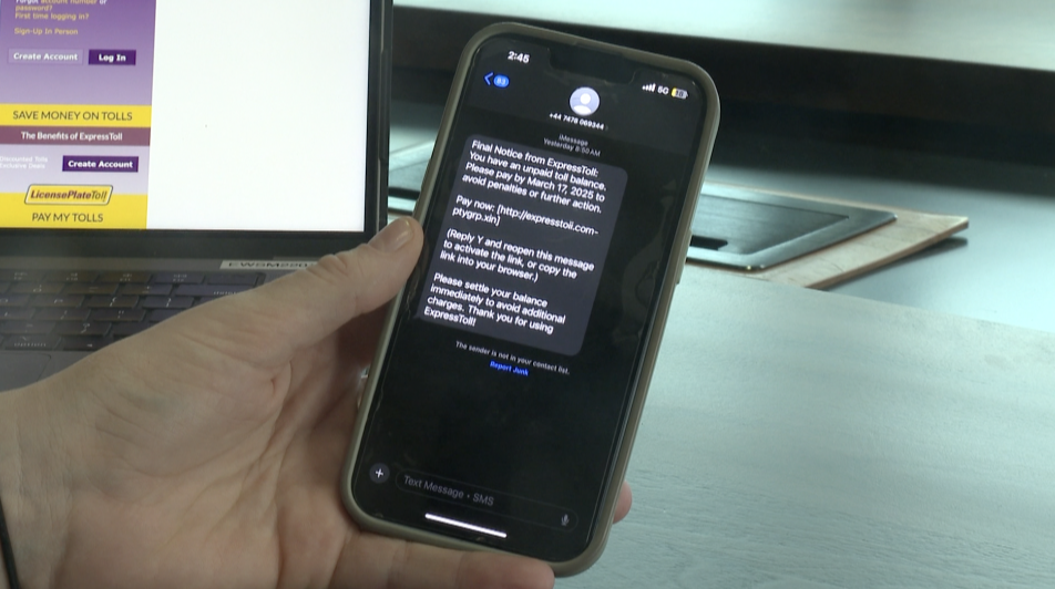 Fake text message