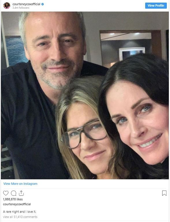 Courteney Cox, Jennifer Aniston and Matt LeBlanc