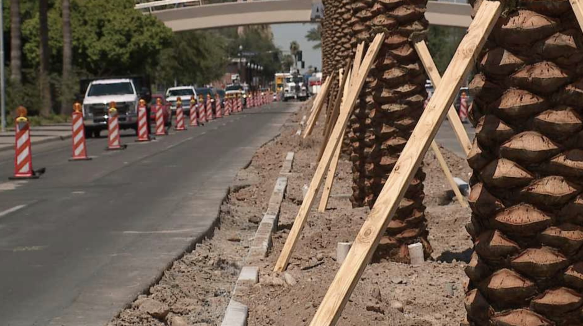 Median islands near Arizona State University