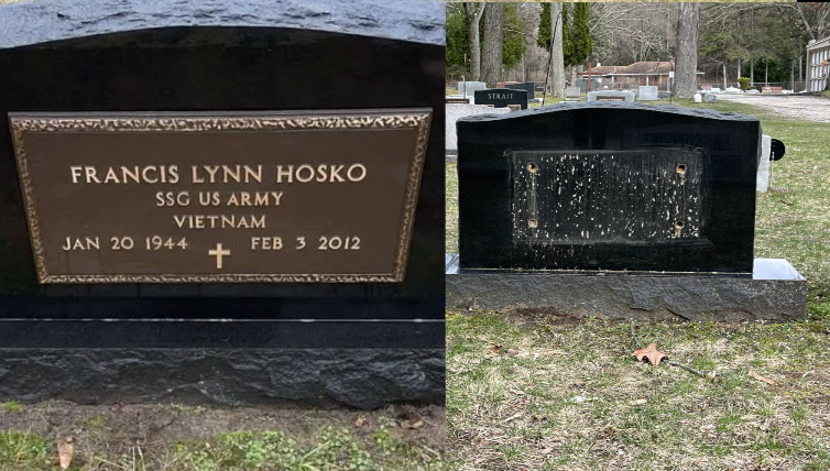 'Very disrespectful'; Plaque stolen from Muskegon County veteran's grave 