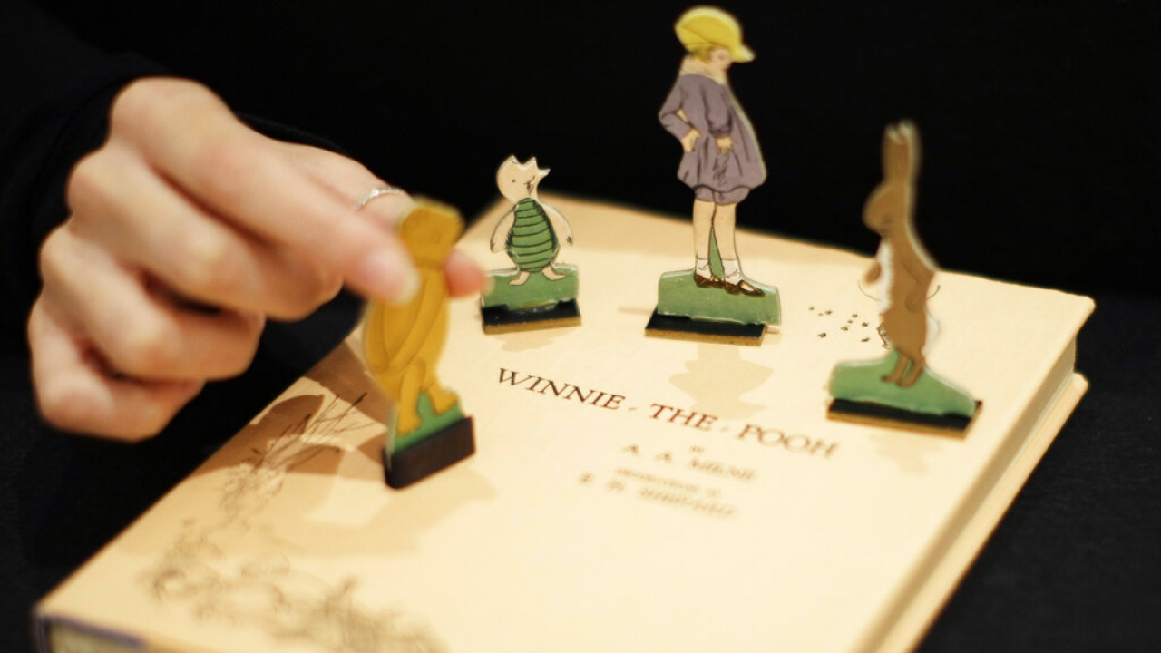 A first U.S. edition of Winnie-the-Pooh signed by the author A.A. Milne and illustrator E.H. Shepard.
