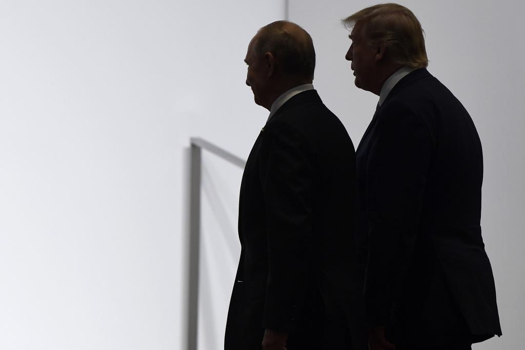File photo of President Donald Trump and Russian President Vladimir Putin.