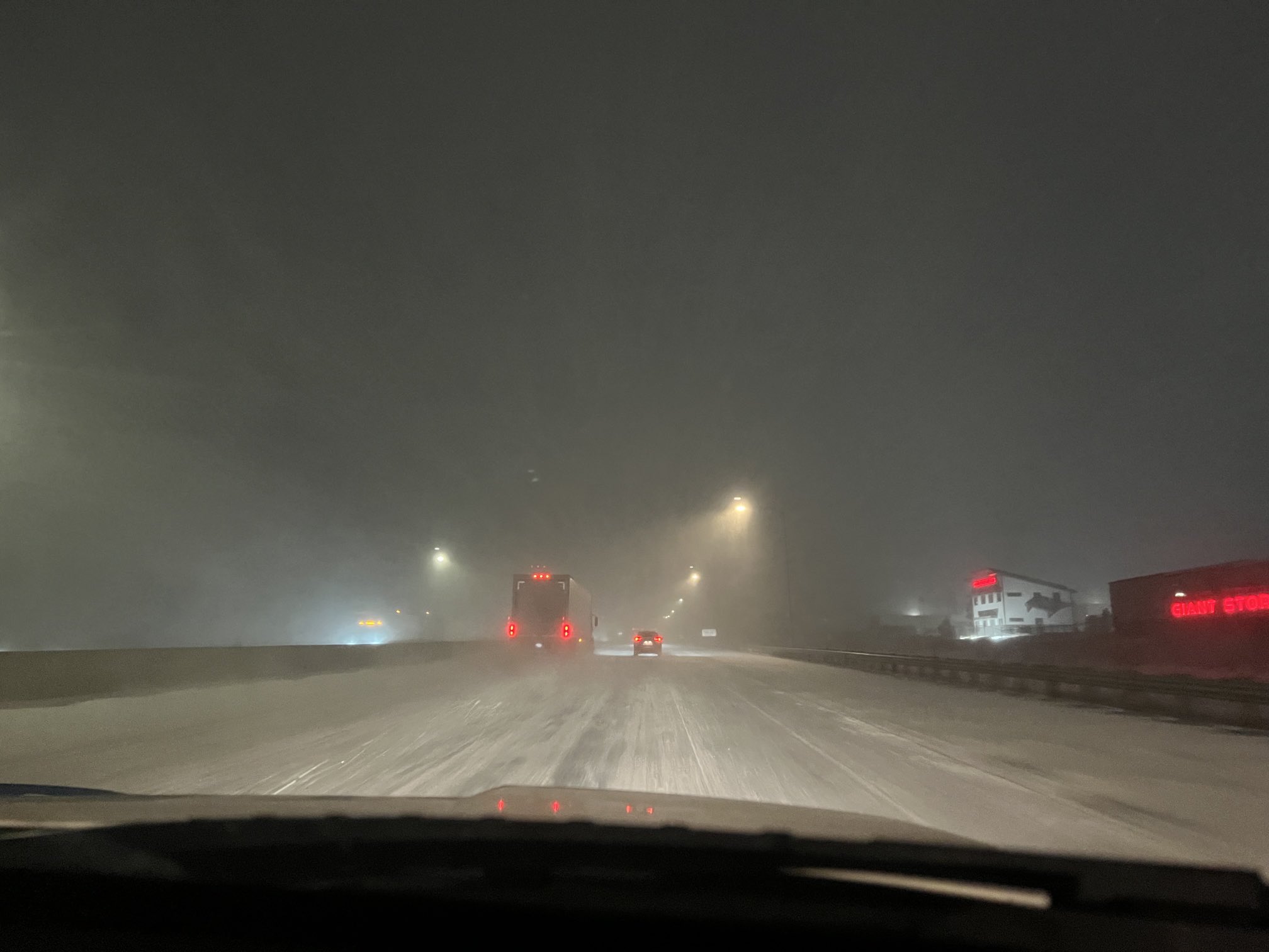 I-25 snow at Monument Hill Caroline Peters