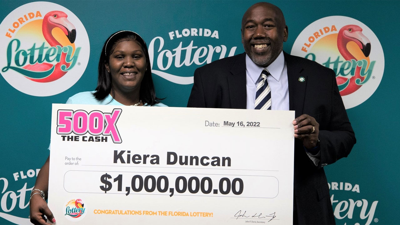 Kiera Duncan, $1 million Florida Lottery winner, May 18, 2022