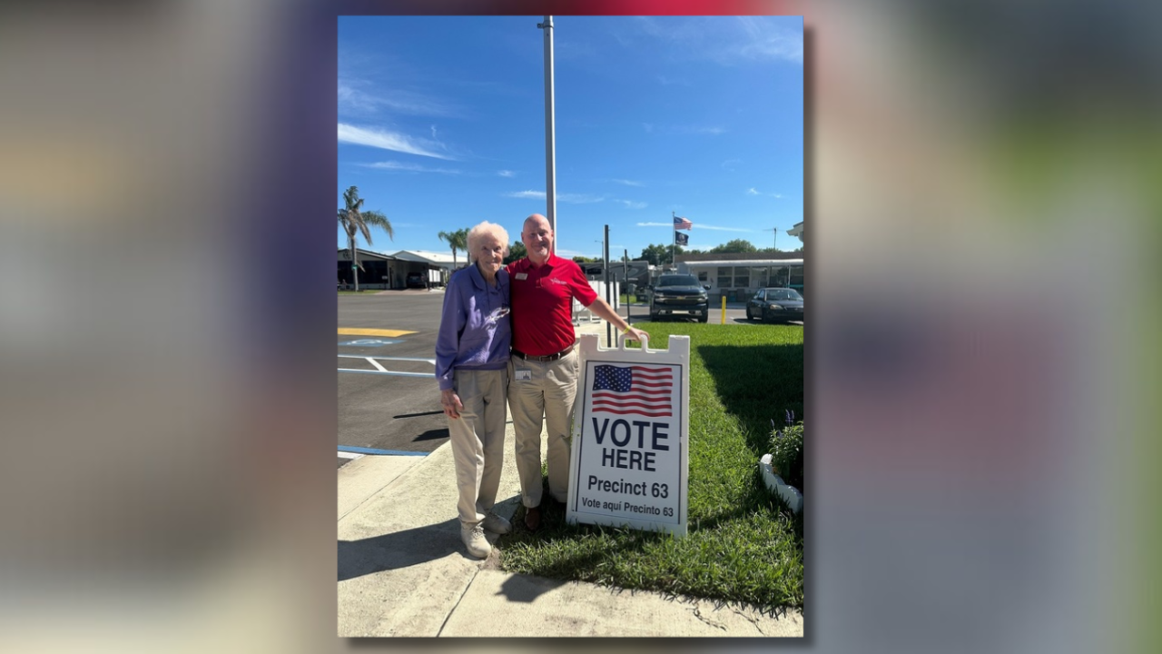 100-year-old poll worker