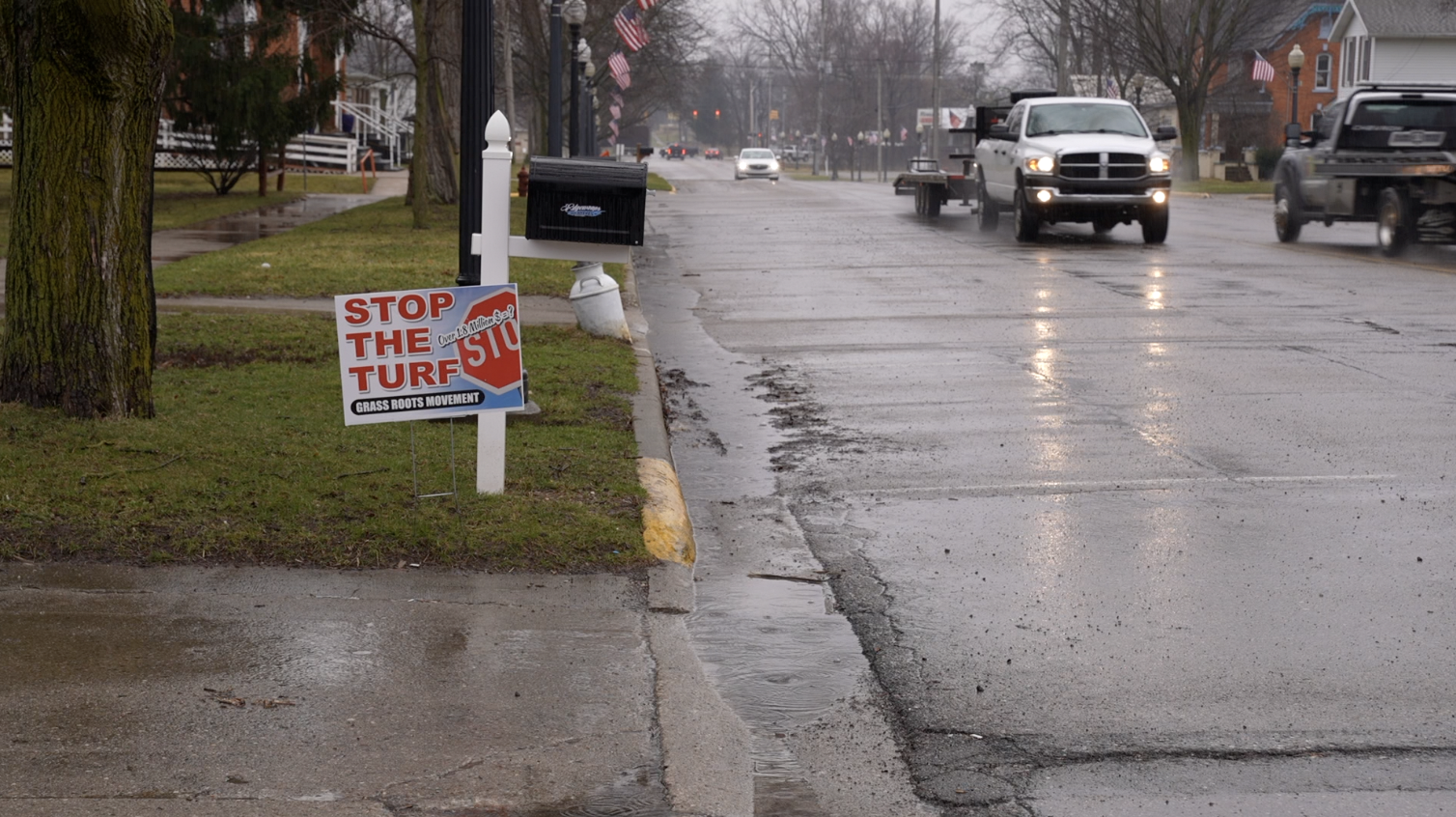 Ovid-Elsie Turf War - Stop the Turf Sign