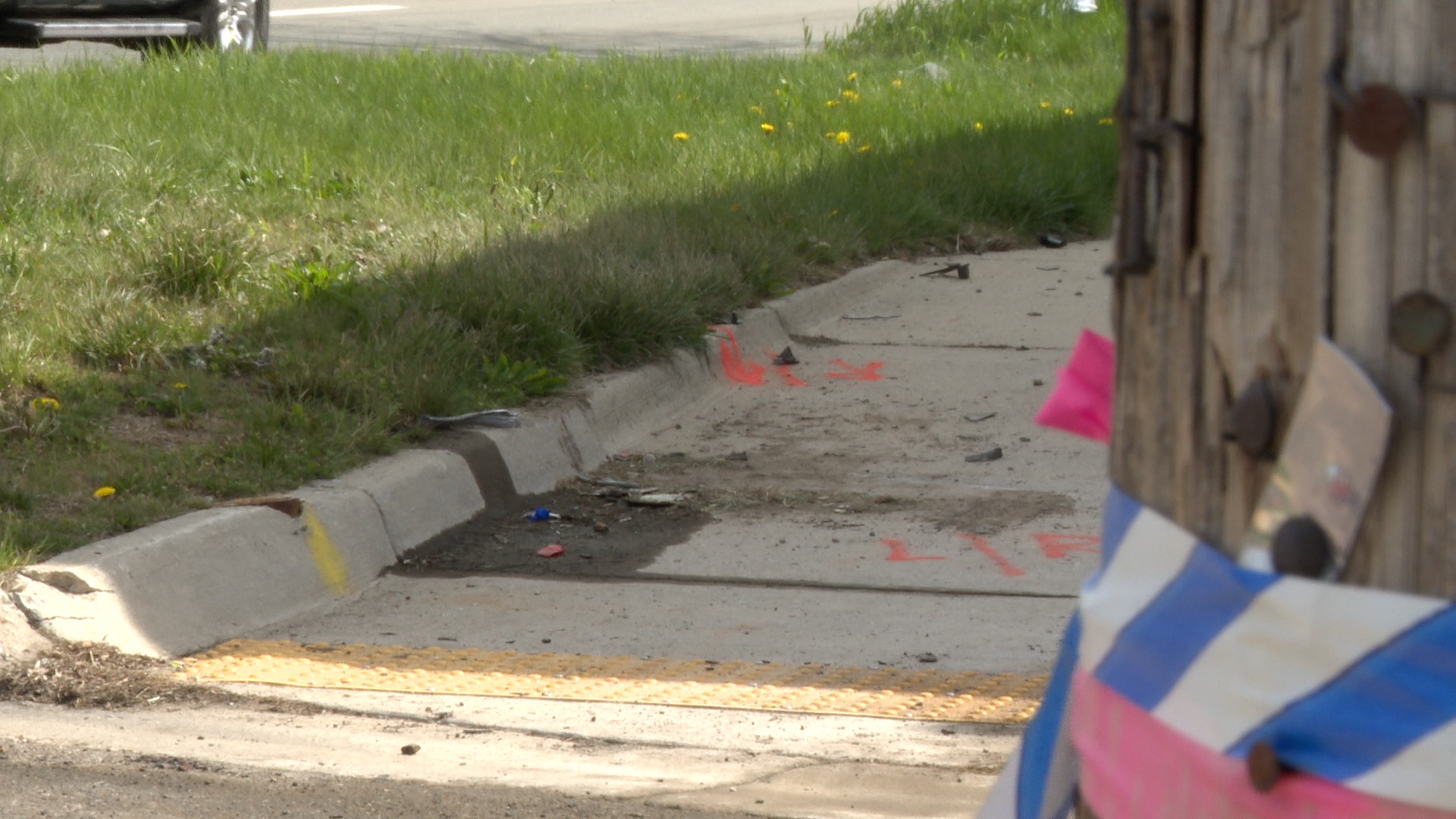 Crash Site at MLK Boulevard & Pierce Road in Lansing