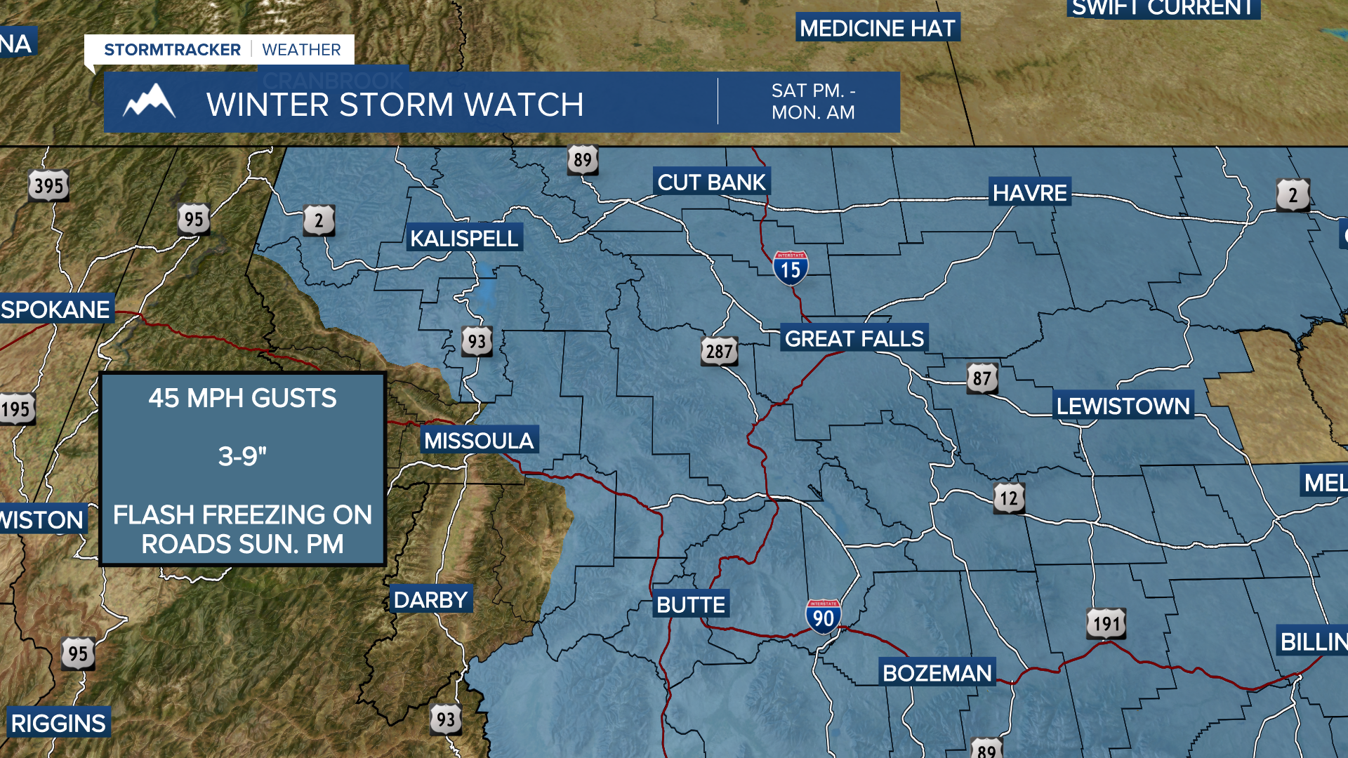 Winter Storm Watches in effect for late weekend, early next week