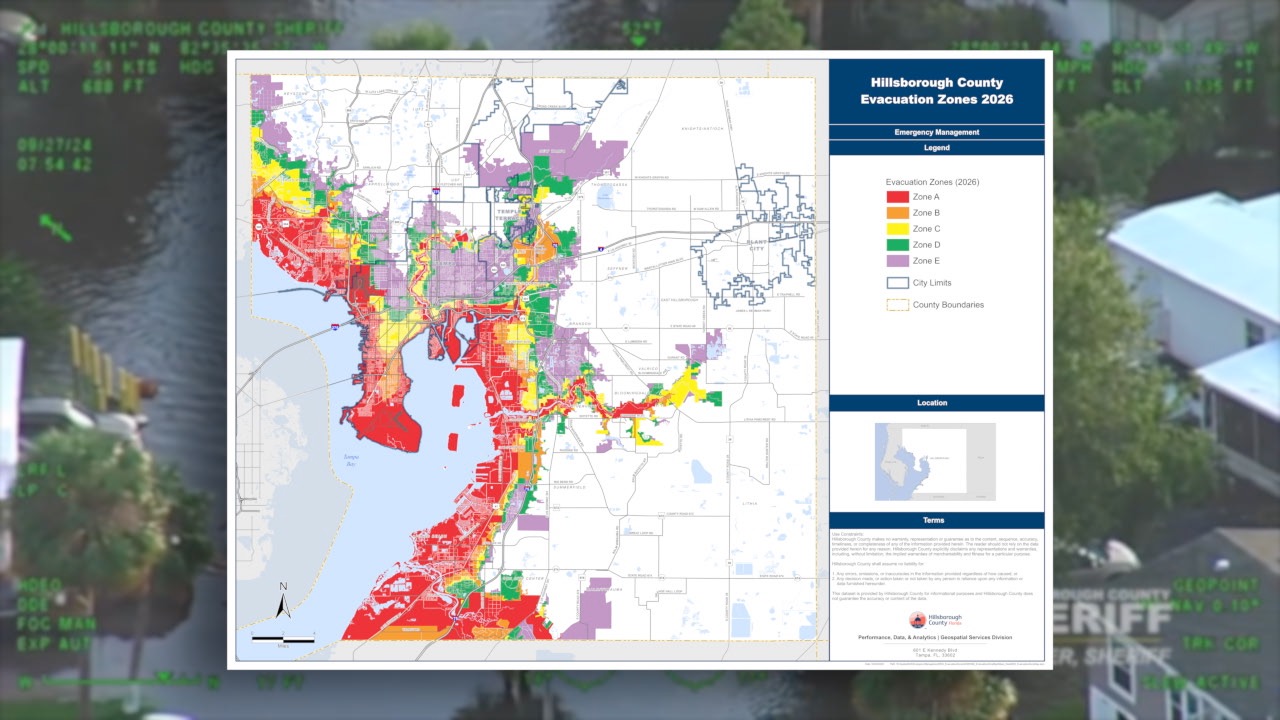 Hillsborough County reminds people to check evacuation zones after sweeping changes