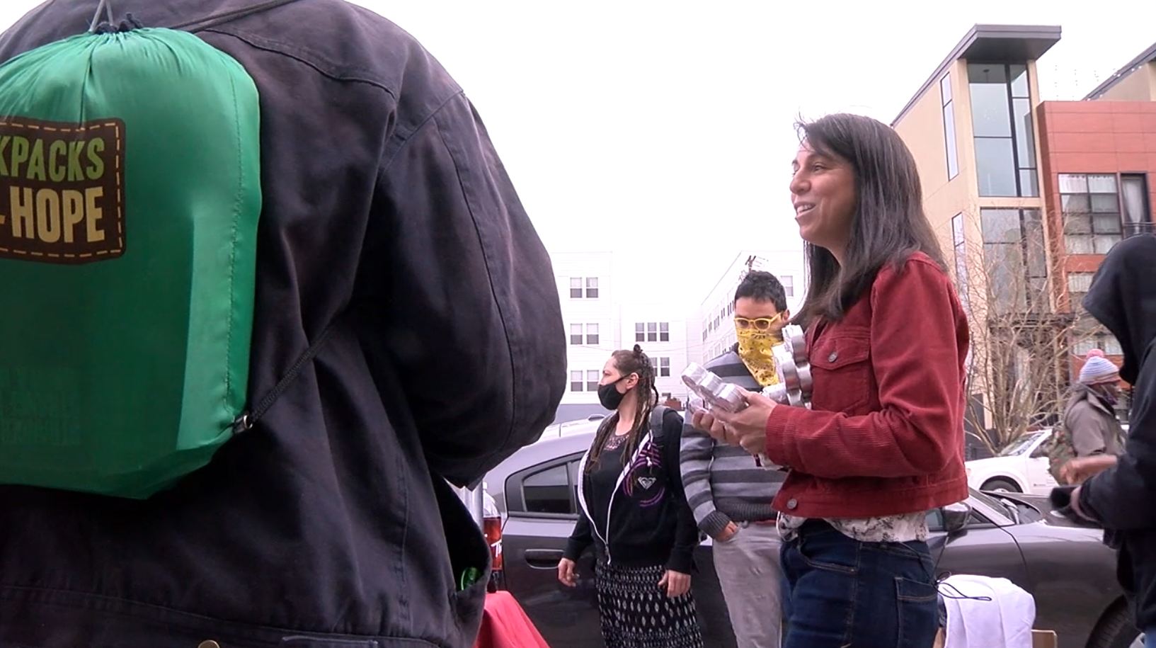 Woman provides food and clothing for unhoused community in Downtown Denver twice a week 