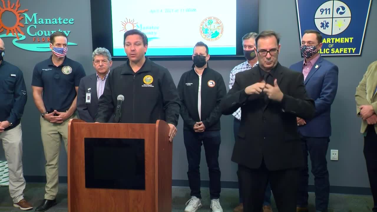 Gov. Ron DeSantis provides updates on the hazardous site near Bradenton that prompted a state of emergency and evacuations.