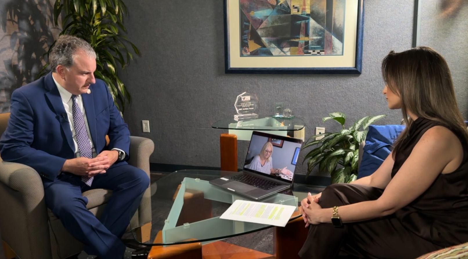 Florida Chief Financial Officer Jimmy Patronis and ABC Action News' Nadeen Yanes