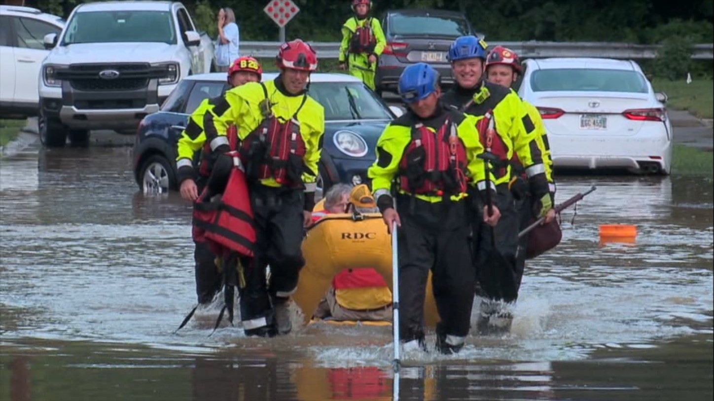 Friday flooding water rescue