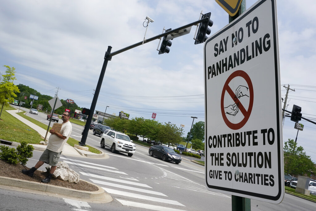 Homeless panhandling