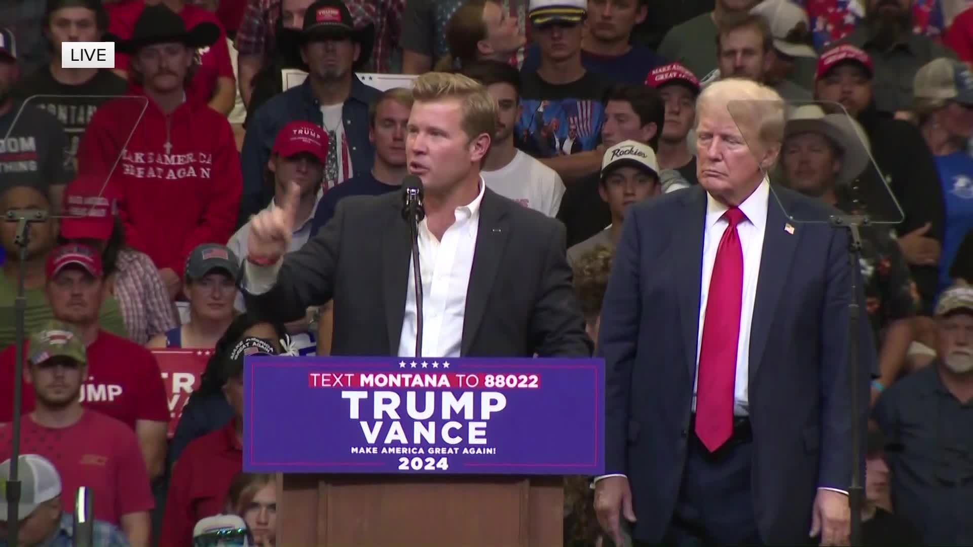 Sheehy and Trump in Bozeman