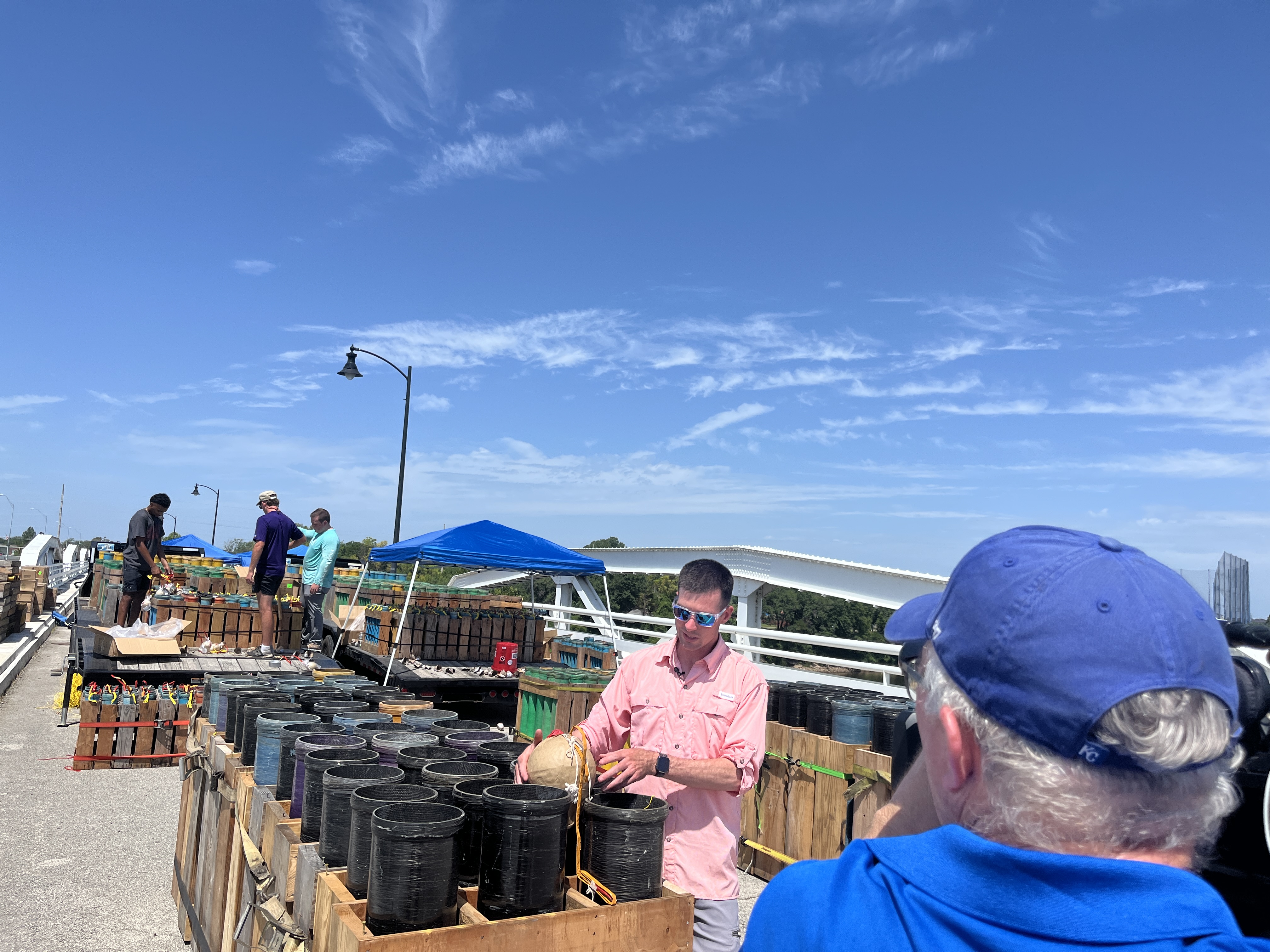 Hance Power Technicians setting up 'Boomfest' display