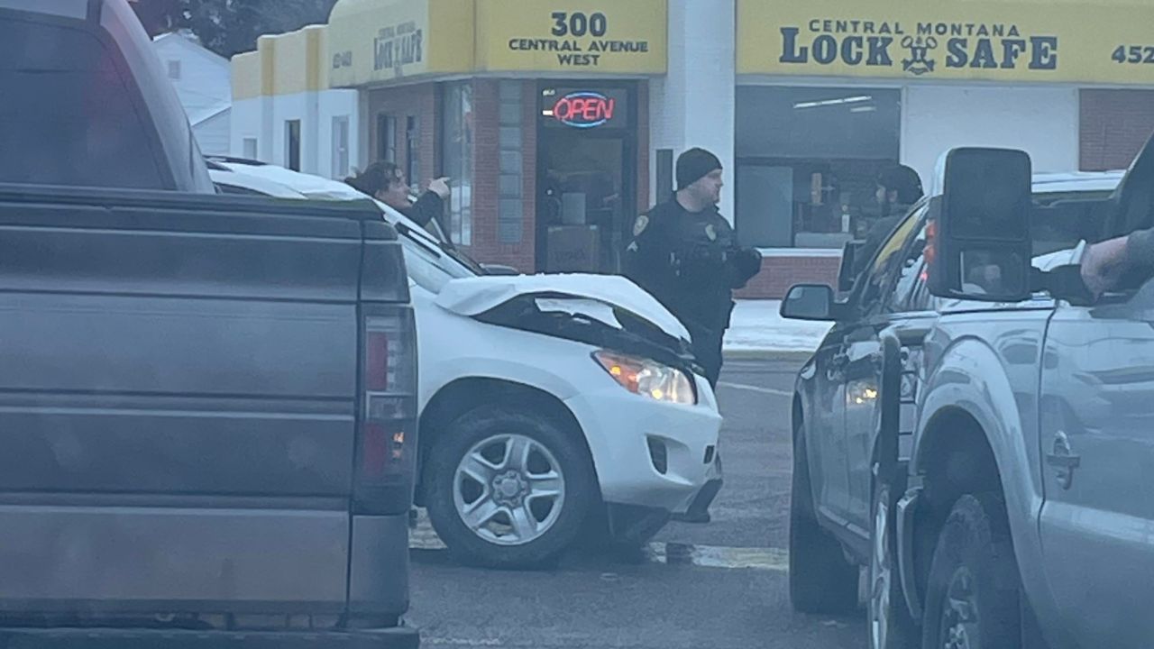 Crash slowing traffic in Great Falls along Central Avenue West
