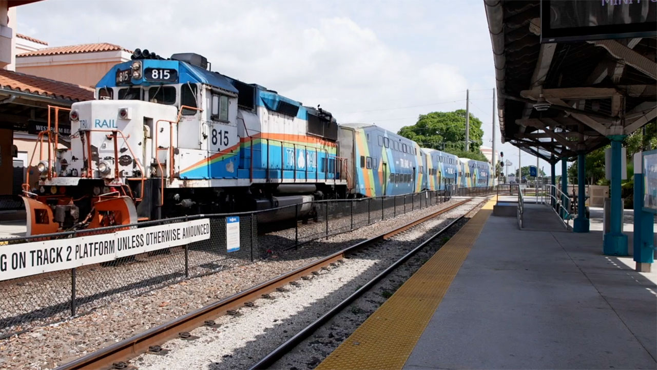 Tri-Rail station in West Palm Beach on May 12, 2026.