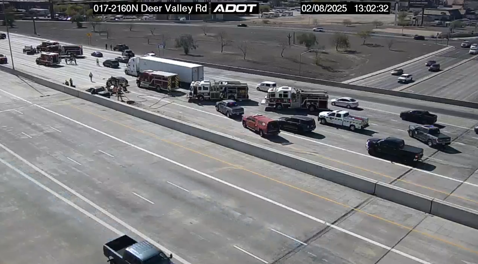I-17 and Deer Valley crash 2-8-25