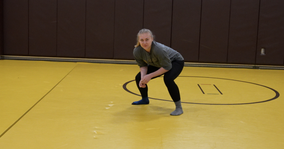 Clara Holtry Wrestling Stance