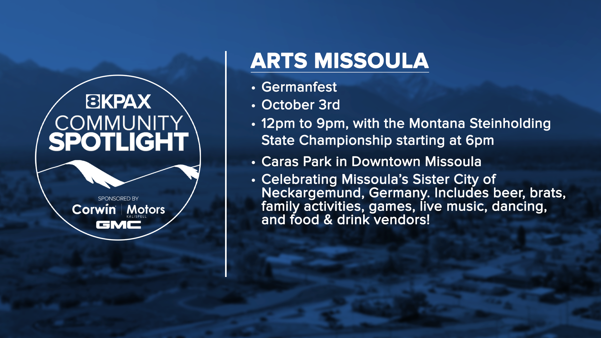 Arts Missoula Announces Annual Germanfest at Caras Park