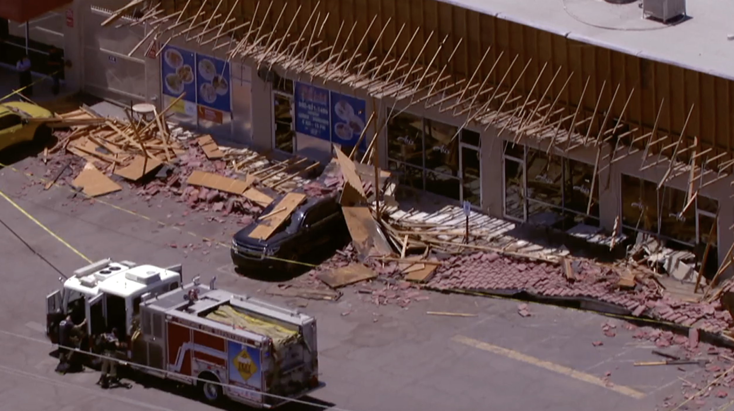 Partial building collapse