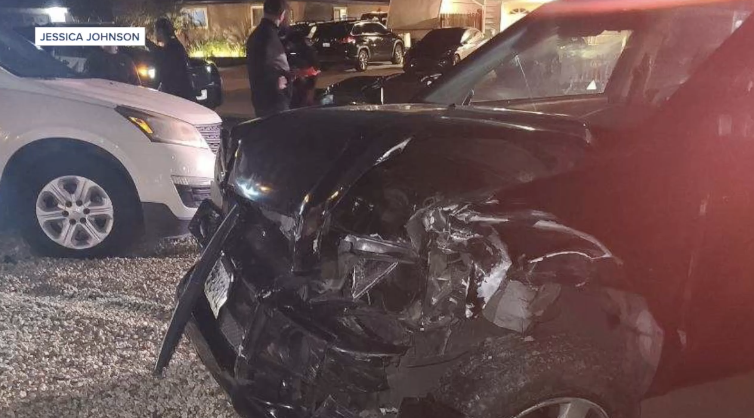 3 cars totaled after car crashes into El Cajon yard 