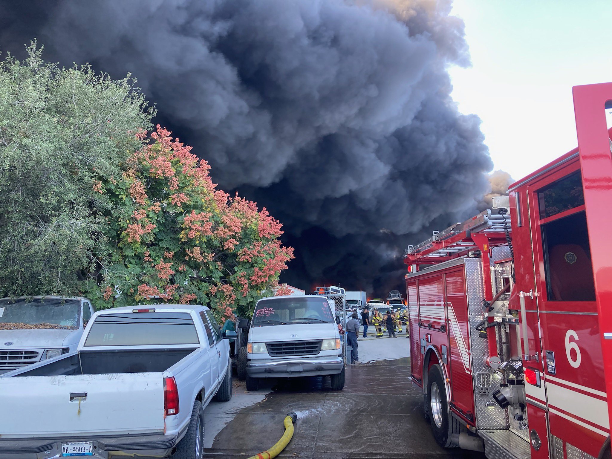 Wrecking Yard fire
