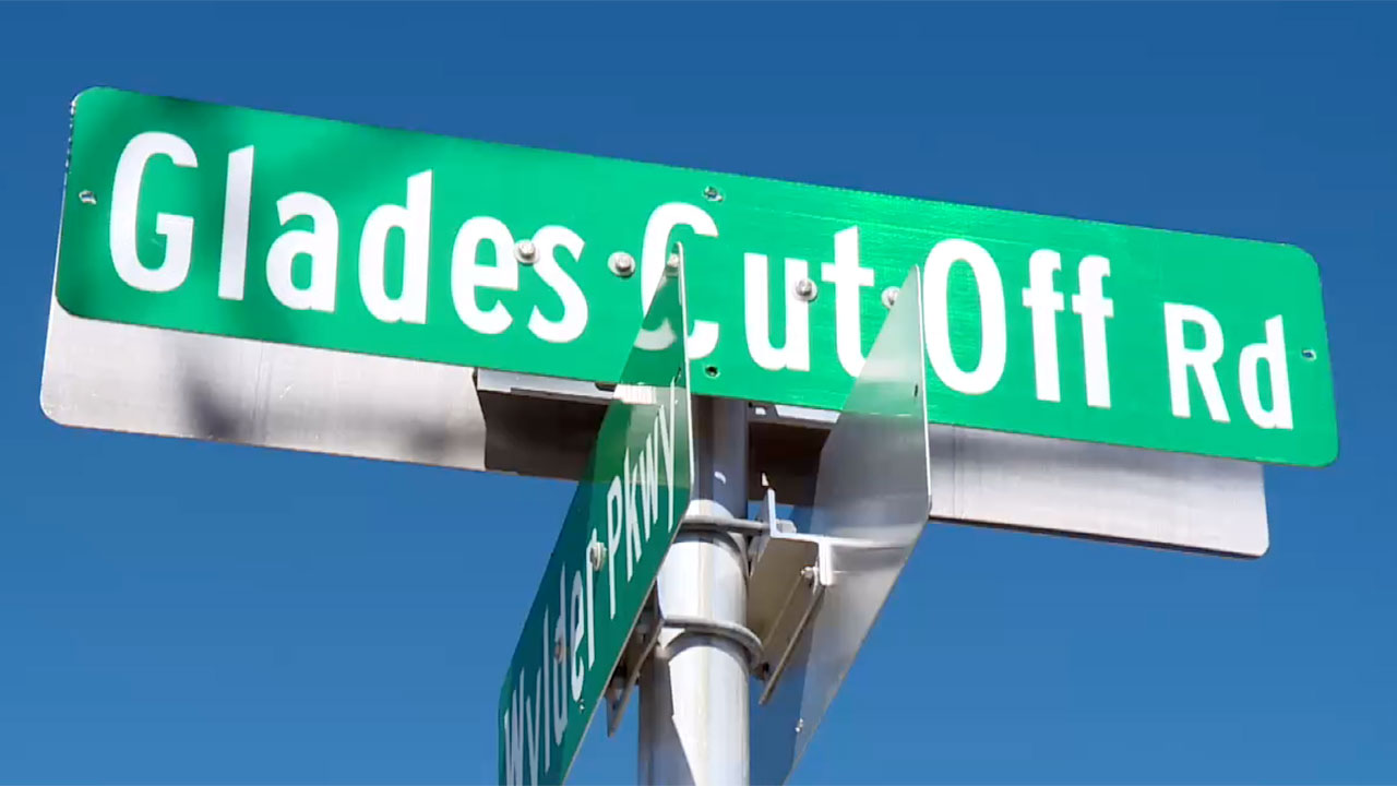 Glades Cut Off Road in St. Lucie County