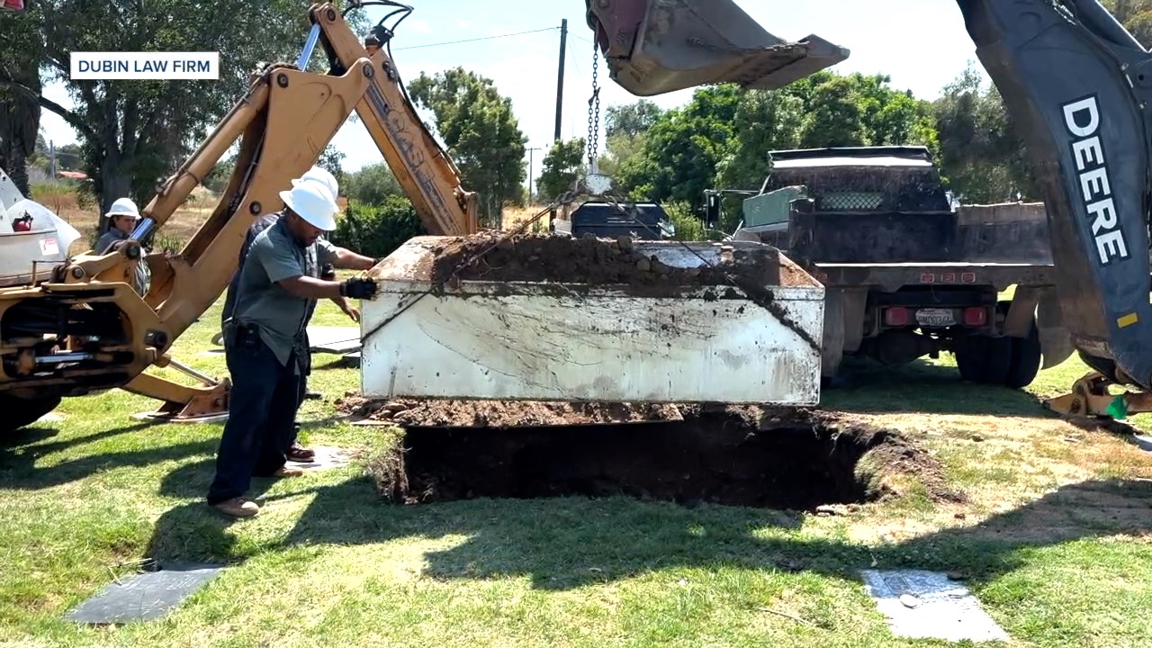 Couple laid to rest together after husband's remains discovered missing