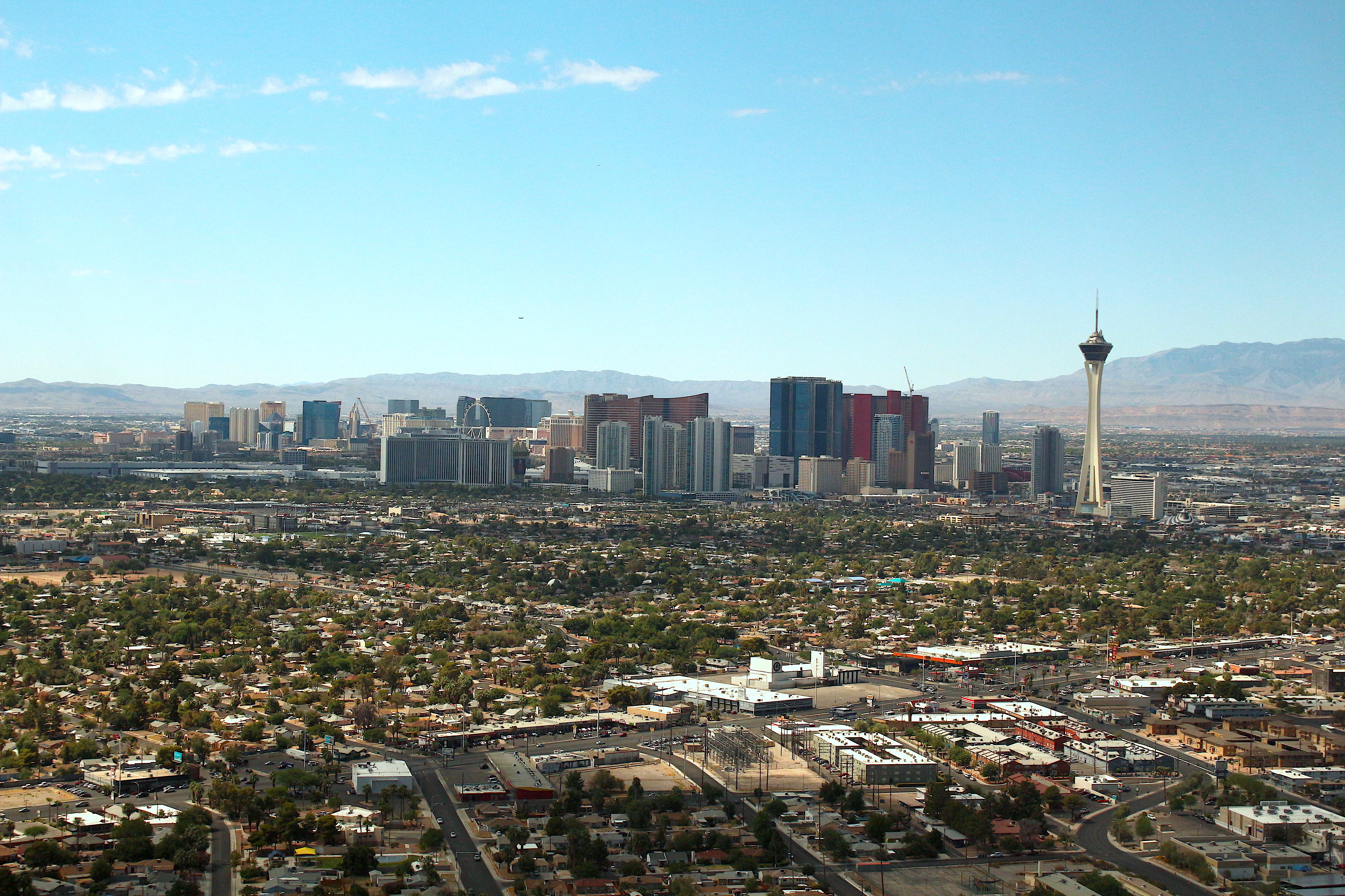 Aerial view of Las Vegas